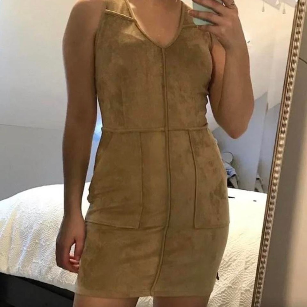 Tan Suade Dress